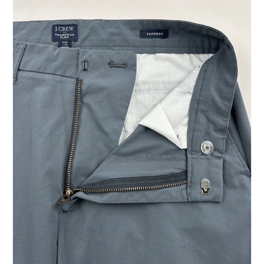 J Crew Pants Thompson Flex Tapered Leg Golf‎ Tech Pants Mens 30x32 Blue Gray - Picture 6 of 15